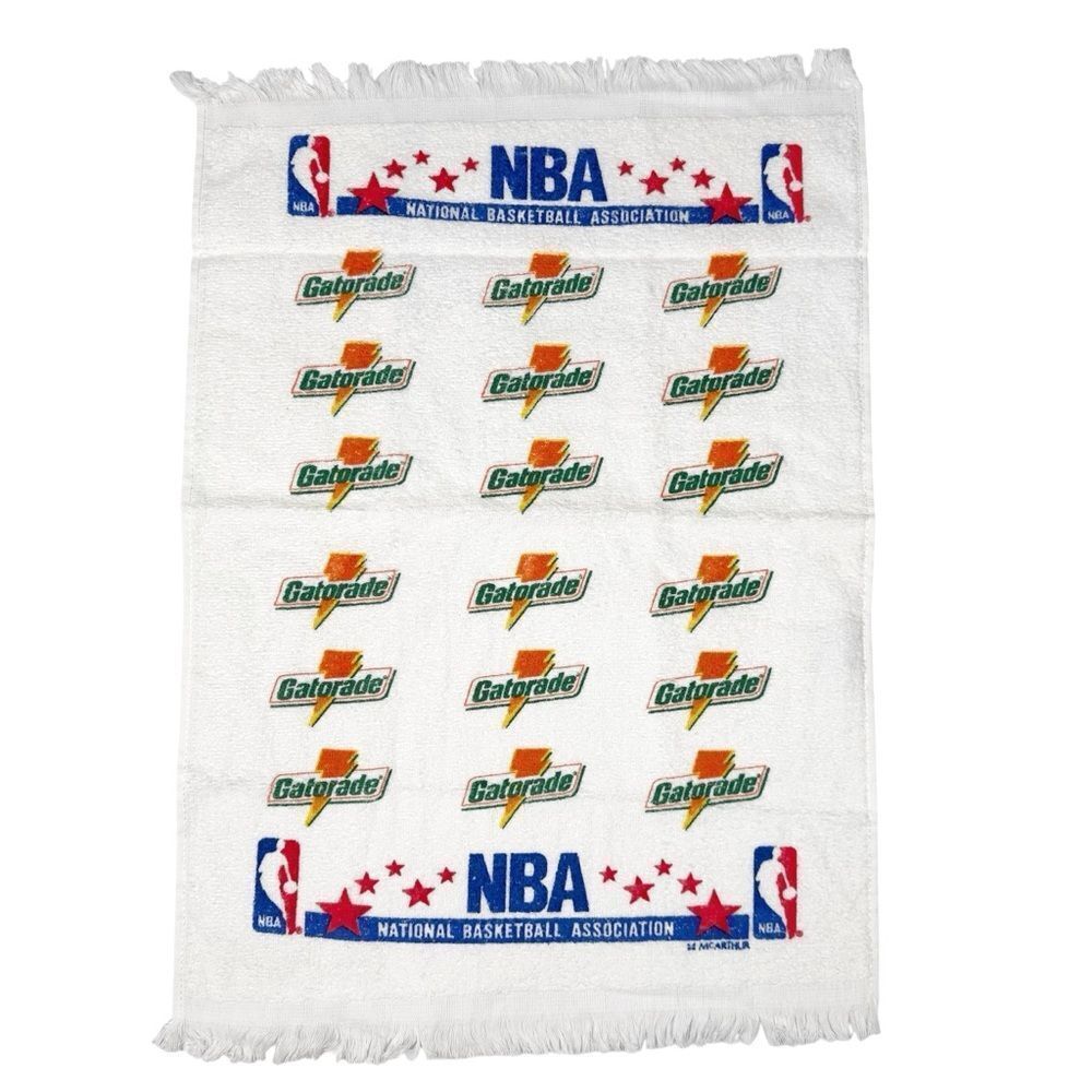 Vintage 90s NBA Gatorade Logo Promo Cannon Towel Made In The USA NBA All-Star